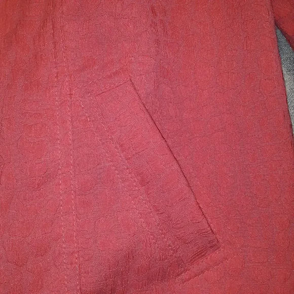 Alia  Women's Pink Embossed Blazer Jacket Size 12 - Picture 10 of 12